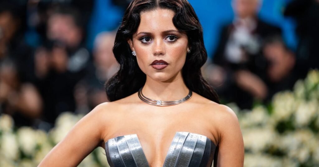 Jenna Ortega flaunts her signature edgy street style look Jenna Ortega showcasing her edgy street style with confidence