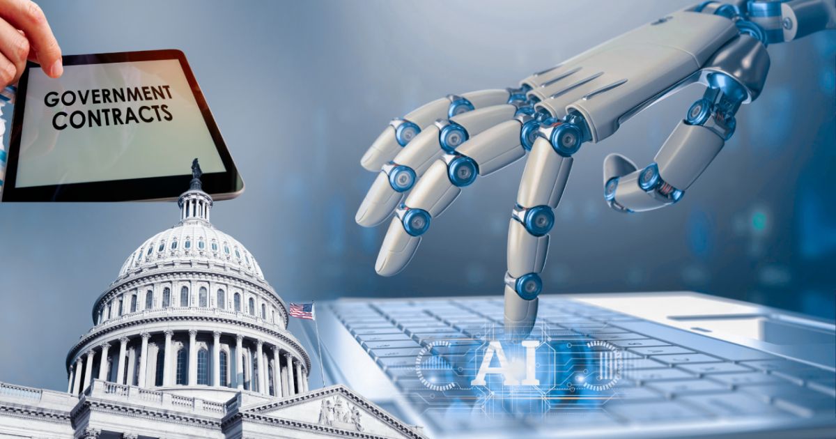 A humanoid robot facing contrasting light and dark sides, symbolizing ethical conflict in AI development