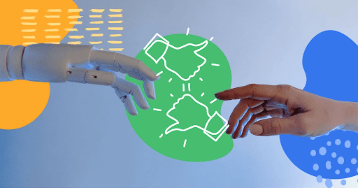Illustration showing AI interacting with healthcare, education, legal, and personal life in 2025